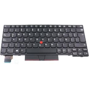 LeFix Latin Spanish Keyboard Non-Backlit Replacement Compatible with Lenovo Thinkpad X280 X390 X395|L13 L13 Yoga|A285,01YP003