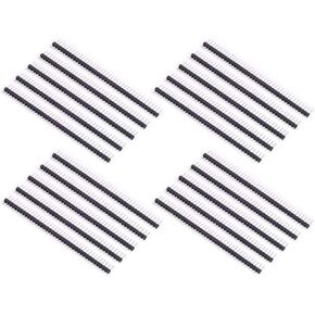 DEVMO 20PCS 40Pin 2.54mm Single Row Straight Male Pin Header Strip PBC Compatible with Ar-duino,Raspberry Pi