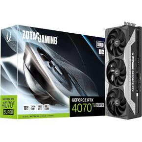 ZOTAC Gaming GeForce RTX 4070 Ti Super Solid OC DLSS 3 16GB GDDR6X 256-bit 21 Gbps PCIE 4.0 بطاقة رسومات الألعاب، IceStorm 2.0 تبريد متقدم، ZT-D40730RC-10P in Kuwait