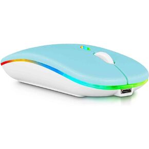 UrbanX 2.4GHz & Bluetooth Mouse, Rechargeable Wireless Mouse for Samsung Galaxy Tab S7+ Bluetooth Wireless Mouse for Laptop/PC/Mac/iPad pro/Computer/Tablet/Android Midnight Black