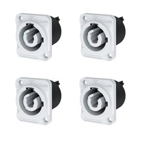 SAC3MPB Indoor Lockable 3-core Power Chassis Connector, Power-Out, High Current Capacity at 20A/250V AC