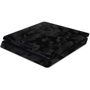 MightySkins Skin Compatible with Sony PS4 Slim Console - Black Camo | Protective, Durable, and Unique Vinyl Decal wrap Cover | Easy to Apply, Remove, and Change Styles | Made in The USA