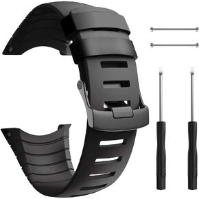ANCOOL Compatible with Suunto Core Watch Band,Soft TPU Replacement Strap Sport Wristband Metal Clasp for Suunto Core Fitness Smart Watch