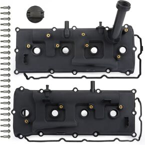 Aluminum Valve Cover w/Gasket Bolts Compatible with 2005-2015 Nissan Armada Titan Pathfinder QX56 5.6L Replaces Parts 13264-7S010 13264-ZE01A(Red)