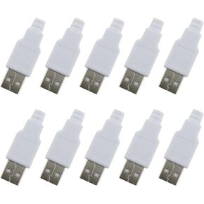 MEETOOT 10 Sets USB 2.0 Connector Type A Male 4-Pin Plug Port Socket and White Plastic Cover Kit in Saudi Arabia