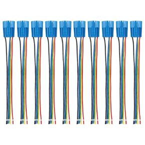 Baomain Wiring Plug with Harness for 5/8" 16mm Push Button Switch ON Off 1 NO 1 NC Wire Connectors Pack of 10