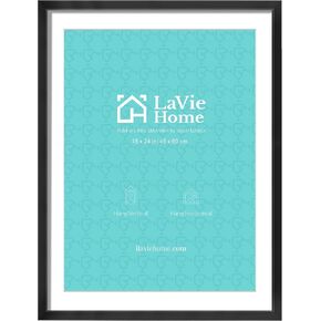 LaVie Home 6x9 Picture Frames (1 Pack, Black) Display Pictures 6x9, Wall Mount & Table Top Display, Simple Designed Photo Frame Classic Collection
