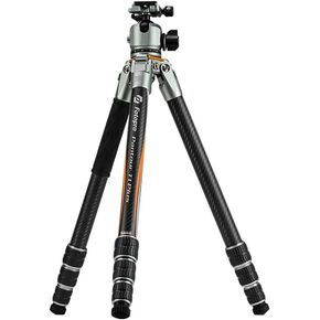Fotopro 59 inch Travel Tripod,Carbon Fiber Tripod with 44mm Low Profile Ball Head，Camera Tripod for DSLR Video Camcorder, Max Load 44lbs,T1 Plus Basic