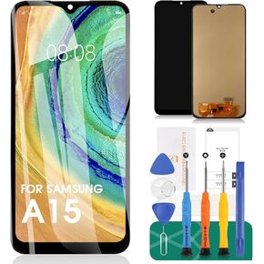 OLED for Samsung A15 4g Screen Replacement for Samsung Galaxy A15 4G/5G LCD Display Digitizer Touch Screen Assembly Repair Kits SM-A155F SM-A156B Black(Not Original)