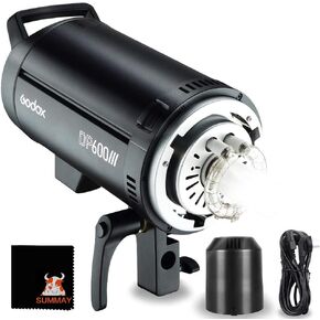 Godox DP600III Studio Flash Quick Recycling 1/1200~1/1800 Seconds Flash Duration, Bowens Mount, Light Source Stable Suitable for Wedding Photography, Advertising Shooting, Fashion Photography