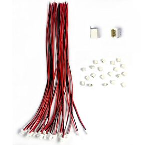 BOJOUL for 20 Sets JST SH 1.0mm 2 Pin Male Connector and 28AWG Female Connector Plug with Wire Cable 20cm Used in PCB Toys Household Appliances etc