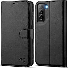 OCASE Compatible with Galaxy S21 FE 5G Wallet Case, PU Leather Flip Folio Case with Card Holders RFID Blocking Kickstand [Shockproof TPU Inner Shell] Phone Cover 6.4 Inch (2022) - Black