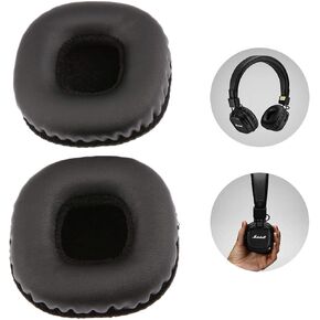 Mgoodoo 1 Pair Replacement Ear Pads for Marshall Mid Bluetooth On-Ear Headphones, Soft Leather Ear Cushions Memory Foam Headset Earpads, Ear Cups Repair Parts(Black)