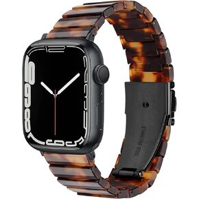 Band Compatible with Apple Watch 38mm/40mm/41mm/42mm/44mm/45mm Resin Women Men Wristband Strap Blacelet for iWatch Series 9 8 7 SE 6 5 4 3 2 1