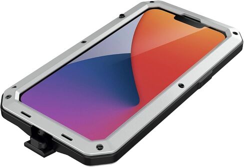 Marrkey for iPhone 14 Case, 360 Full Body Protective Cover Heavy Duty Shockproof [Tough Armour] Aluminum Metal Case with Silicone Built-in Screen Protector for Apple iPhone 14 6.1 Inch - Black in Kuwait