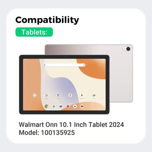 حافظة للأطفال لجهاز Walmart Onn مقاس 10.1 بوصة للكمبيوتر اللوحي إصدار 2024 (الموديل: 100135925)، غطاء إسفنجي EVA متين صديق للأطفال ومقاوم للصدمات مع مقبض مريح للأطفال، أسود in Saudi Arabia