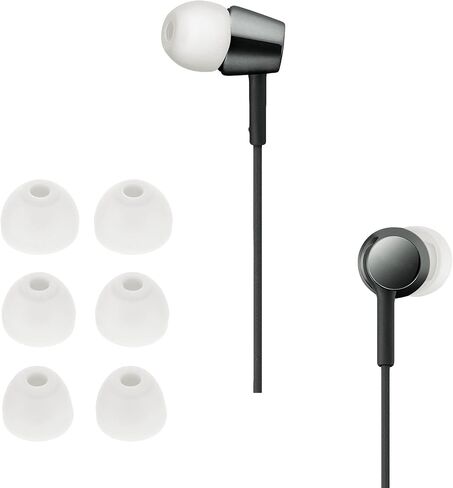 kwmobile 6X Replacement Ear Tips Compatible with Sony WI-C300 / WI-C400 / MDR-XB55AP / MDR-EX155AP - Silicone Tips for Earphones - White in Kuwait
