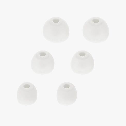 kwmobile 6X Replacement Ear Tips Compatible with Sony WI-C300 / WI-C400 / MDR-XB55AP / MDR-EX155AP - Silicone Tips for Earphones - White in Kuwait