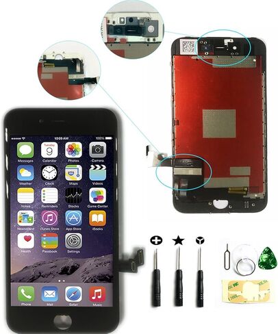 ZTR مع مجموعة أدوات إصلاح لهاتف iPhone 7 Plus 5.5 بوصة شاشة LCD محول رقمي تعمل باللمس مجموعة تجميع كاملة كاملة (أبيض) in Kuwait