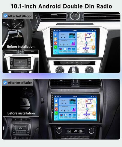 8 CORE 4G+64G 10.1 بوصة Android 13 راديو ستيريو للسيارة مزدوج الدين مع CarPlay لاسلكي/Android Auto، 1280 * 720P IPS شاشة تعمل باللمس وحدة رئيسية GPS WiFi Bluetooth 32 نطاق DSP SWC HD كاميرا احتياطية in Saudi Arabia
