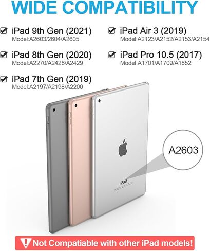 Case Compatible with iPad 9/8/7th Generation 10.2’’2019/2018/2017,Case for iPad 10.2 inch, Shockproof Hard Shell Clear Cover with Pencil Holder,Tablet Cover for iPad 10.2‘‘ with Auto Wake/Sleep,Green in Saudi Arabia