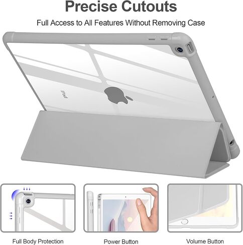 Case Compatible with iPad 9/8/7th Generation 10.2’’2019/2018/2017,Case for iPad 10.2 inch, Shockproof Hard Shell Clear Cover with Pencil Holder,Tablet Cover for iPad 10.2‘‘ with Auto Wake/Sleep,Green in Saudi Arabia