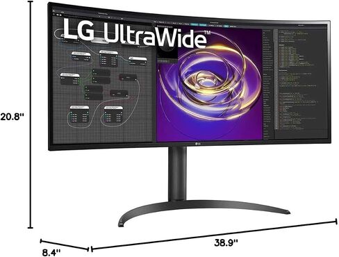 شاشة منحنية LG مقاس 34 بوصة 34BP85CN-B 21:9 QHD UltraWide™ مع تقنية HDR10 وUSB Type-C™ وAMD FreeSync™ in Kuwait
