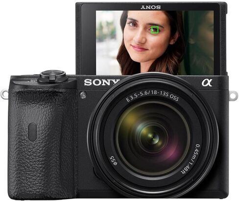 Sony Alpha a6600 Mirrorless Camera with 18-135mm Lens - Bundle with Shoulder Bag, 64GB SD Card, 2X Extra Battery, Charger, Strap, Tripod, Corel PC Software Kit, 55mm Filter Kit, Cleaning Kit in Saudi Arabia