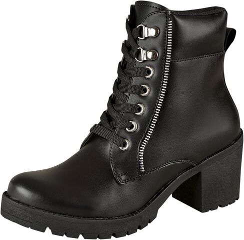 حذاء نسائي من CASTALIA Essentials برباط علوي مريح ومريح، منصة واسعة. بوت عصري للنساء بنعال أحذية أنيقة وواسعة ومريحة. نعل غير قابل للانزلاق، كعب 2 بوصة. in Kuwait