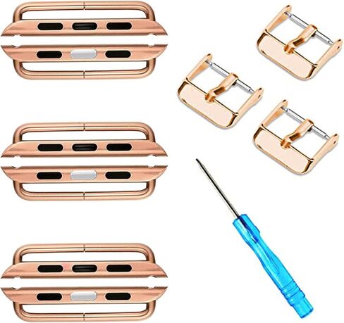 Watch Band Connector Kit for Apple Watch, Metal Replacement Adapter for iWatch Straps Ultra (49mm) & Series 8 7 (45mm 41mm) Series 6 5 4 (44mm 40mm) Series 3 2 1 (42mm 38mm) in Saudi Arabia