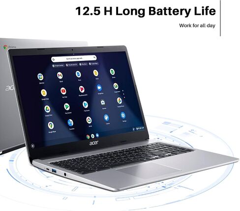 acer 2024 Newest Chromebook 315 Laptop, 15.6" HD Display, Intel Celeron N4020(Up to 2.8GHz), 4GB RAM, 64GB eMMC, Intel UHD Graphics, Long Battery Life, WiFi, Bluetooth, Chrome OS, with Stand in Saudi Arabia