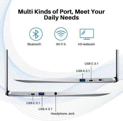 acer 2024 Newest Chromebook 315 Laptop, 15.6" HD Display, Intel Celeron N4020(Up to 2.8GHz), 4GB RAM, 64GB eMMC, Intel UHD Graphics, Long Battery Life, WiFi, Bluetooth, Chrome OS, with Stand in Saudi Arabia