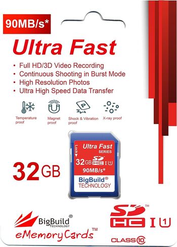64GB Ultra Fast SDXC 90MB/s Memory Card Compatible with Canon EOS 90D, 250D, 850D, 200D, 800D, 77D, 80D Camera in Kuwait