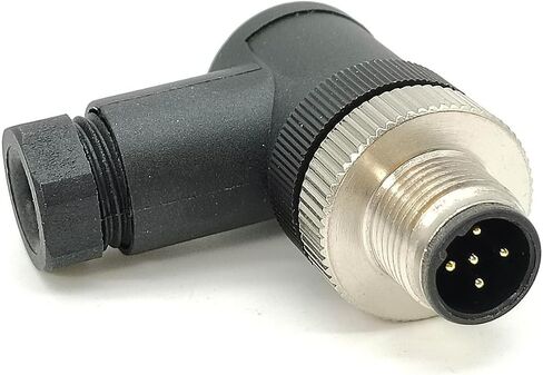 M12 Cable Connector Screw-Joint Termination Right Angle Non-Shield (4 Pin Female A-Code) in Kuwait