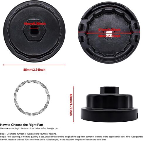64 mm x 14 flutes Oil Filter Wrench Removal tool Compatible with Toyota Lexus (Sliver) in Saudi Arabia