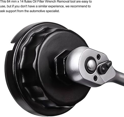 64 mm x 14 flutes Oil Filter Wrench Removal tool Compatible with Toyota Lexus (Sliver) in Saudi Arabia