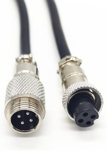 GX12 4 Pin Cable Male to Female Head Aviation Cordset, GX12 4 Pin Panel Mount Circular Metal Aviation Connector Adapter Female to Male（1Meter） in Saudi Arabia