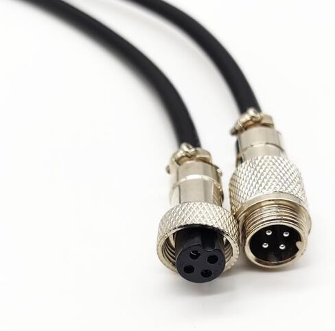 GX12 4 Pin Cable Male to Female Head Aviation Cordset, GX12 4 Pin Panel Mount Circular Metal Aviation Connector Adapter Female to Male（1Meter） in Saudi Arabia