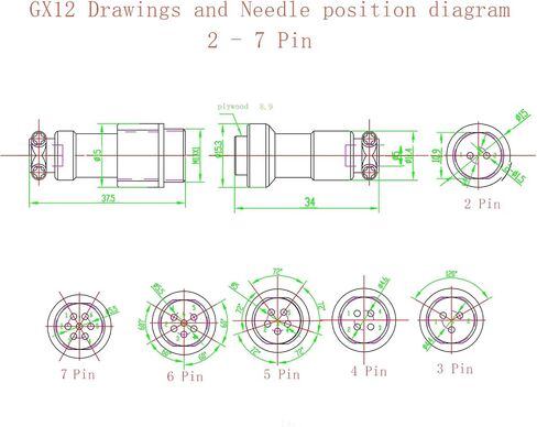 GX12 4 Pin Cable Male to Female Head Aviation Cordset, GX12 4 Pin Panel Mount Circular Metal Aviation Connector Adapter Female to Male（1Meter） in Saudi Arabia