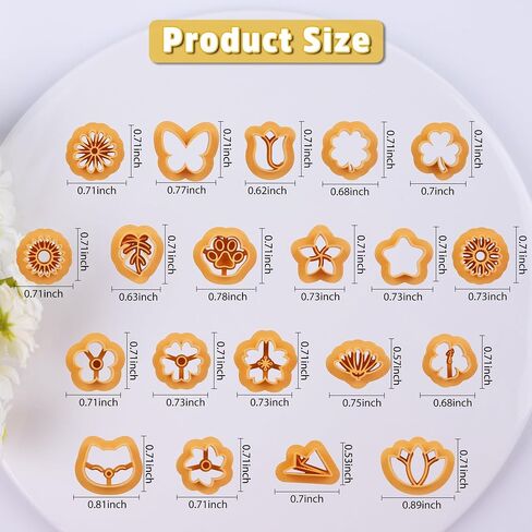 Puocaon Rose Polymer Clay Cutters - 7 قطع قواطع طين لمجوهرات طين البوليمر، أدوات طين البوليمر لصنع أقراط طين زهرة الورد، قالب طين بوليمر بتلات الزهور للمجوهرات، قواطع طين ثلاثية الأبعاد in Saudi Arabia