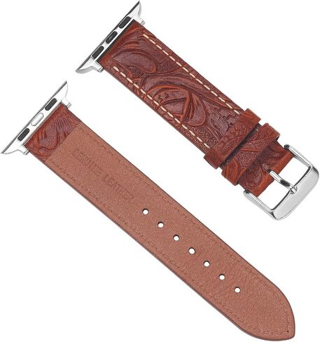 Leather Watch Bands Compatible with Apple Watch 38/40/41mm 42/44/45/49mm Women Genuine Leather Classic Vintage Replacement Strap for Men iWatch Series Ultra/8/7/SE/6/5/4/3/2/1 in Kuwait