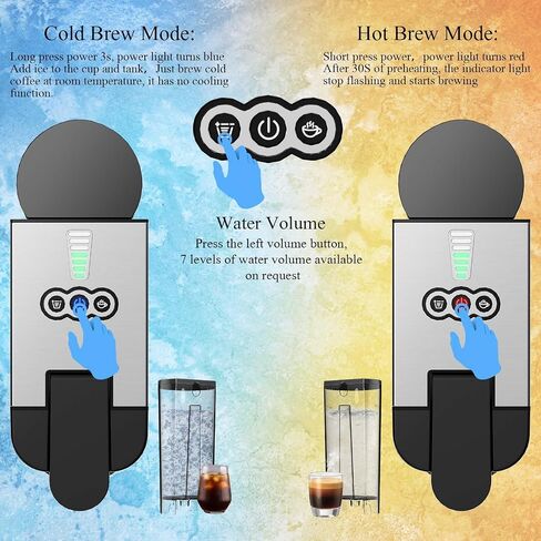 KOTLIE Espresso Machine,Set volume freely,4 in 1 Single Serve Coffee Maker for Nespresso original/K cup/Coffee Powder/illy 44mm ESE coffee,19Bar Espresso Maker in Saudi Arabia