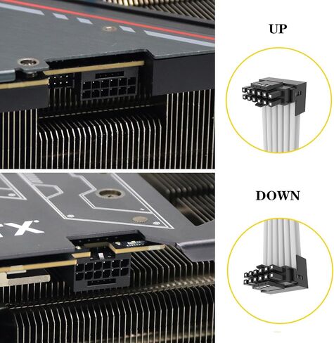 WOENJO 16Pin GPU Cable Extension Right Angle Adapter, 12VHPWR Cable 90 Degree Adapter, Female to Male PSU Cable, PCI-e 5.0 16AWG 600W Cable Adapter for Graphic Card 12+4pin RTX4090 4080 4070(Black) in Saudi Arabia