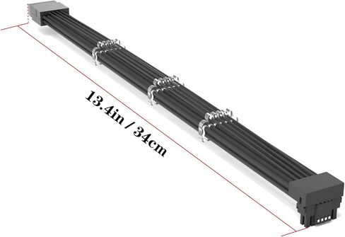 WOENJO 16Pin GPU Cable Extension Right Angle Adapter, 12VHPWR Cable 90 Degree Adapter, Female to Male PSU Cable, PCI-e 5.0 16AWG 600W Cable Adapter for Graphic Card 12+4pin RTX4090 4080 4070(Black) in Saudi Arabia