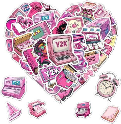 مجموعة من 50 قطعة من ملصقات الكتب لزجاجات المياه المضحكة وأمتعة الكمبيوتر المحمول ودفتر القصاصات والمذكرات للمراهقين والبنات والبالغين ملصق جمالي مقاوم للماء شارات الفينيل الصغيرة in Kuwait