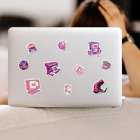 مجموعة من 50 قطعة من ملصقات الكتب لزجاجات المياه المضحكة وأمتعة الكمبيوتر المحمول ودفتر القصاصات والمذكرات للمراهقين والبنات والبالغين ملصق جمالي مقاوم للماء شارات الفينيل الصغيرة in Kuwait
