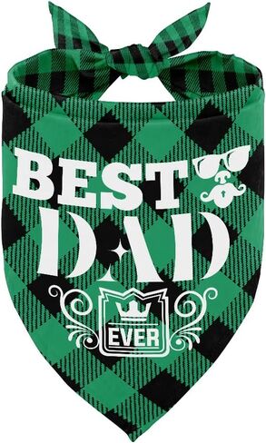 Dog Bandana, Dog Bandana, Dog Scarf Classical Plaid Printing, Dog Scarf Accessories, Dog Bandana Pet Scarf, Christmas Birthday Thanksgiving Dog Dad's Gift, Best Dad Ever Scarf (M37) in Saudi Arabia