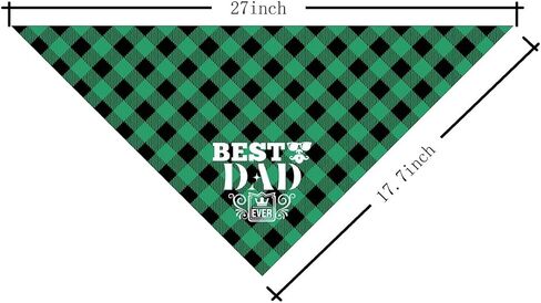Dog Bandana, Dog Bandana, Dog Scarf Classical Plaid Printing, Dog Scarf Accessories, Dog Bandana Pet Scarf, Christmas Birthday Thanksgiving Dog Dad's Gift, Best Dad Ever Scarf (M37) in Saudi Arabia