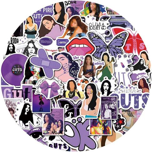 ملصقات موسيقى المغني 50 قطعة، ملصقات POP المثيرة لزجاجة المياه، الكمبيوتر المحمول، لوح التزلج، الجيتار، الهاتف. ملصقات فينيل مقاومة للماء للبالغين والرجال والمراهقين والأولاد والبنات (T) in Kuwait