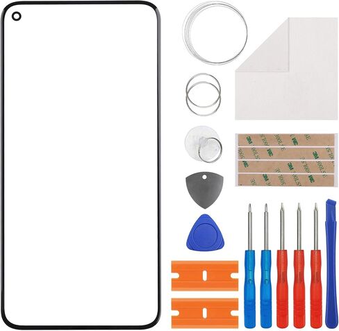 Duotipa استبدال شاشة زجاجية أمامية جديدة متوافقة مع Google Pixel 5 6.0 بوصة، شاشة زجاجية خارجية للعدسة الأمامية لـ Google Pixel 5 GD1YQ GTT9Q مع أدوات - لا توجد شاشة LCD ومحول رقمي يعمل باللمس in Saudi Arabia
